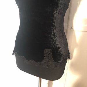 Express Tops - EXPRESS goth black velvet lace tank cami M L Express Tops - EXPRESS goth black velvet lace tank cami M L